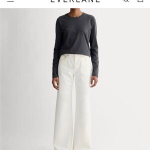 Everlane Women's Mid Way Wide Leg Jeans